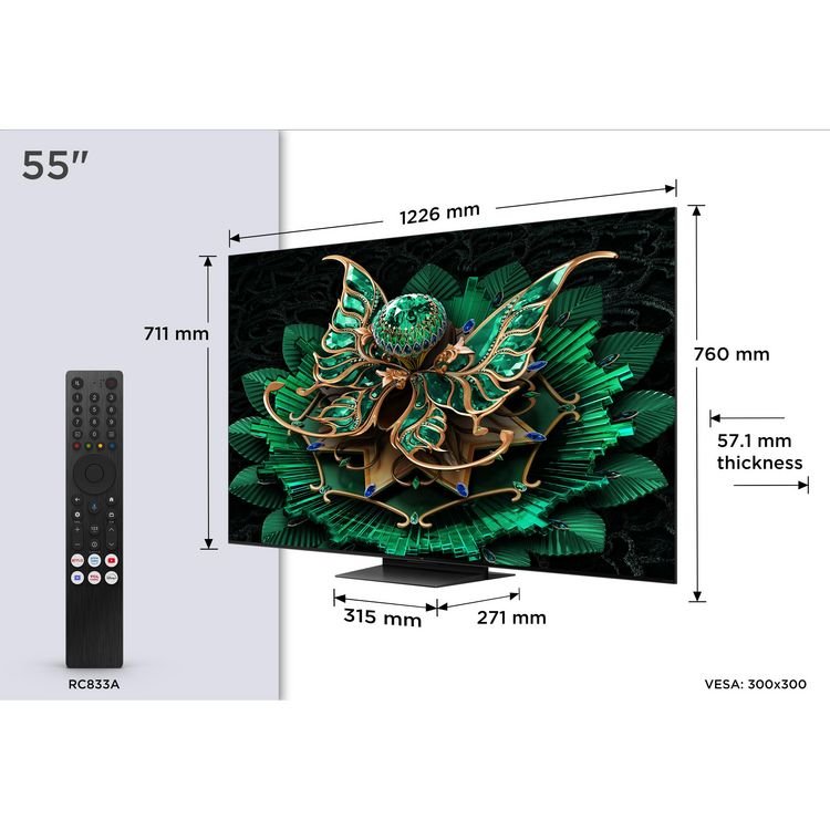 Tv smart mini-led qled 4k uhd tcl 55c7k 55" - 4